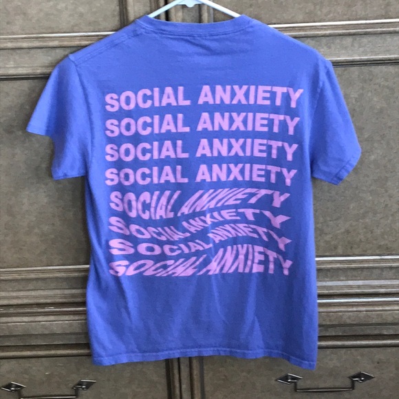 PACSUN SOCIAL ANXIETY BLUE BOYS T-SHIRT - Picture 3 of 3